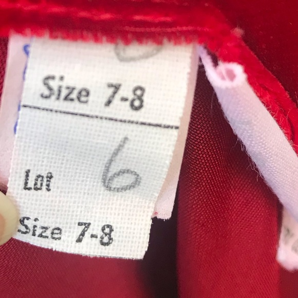 Vintage 70’s does 40’s red velvet long belted maxi skirt - Picture 11 of 14